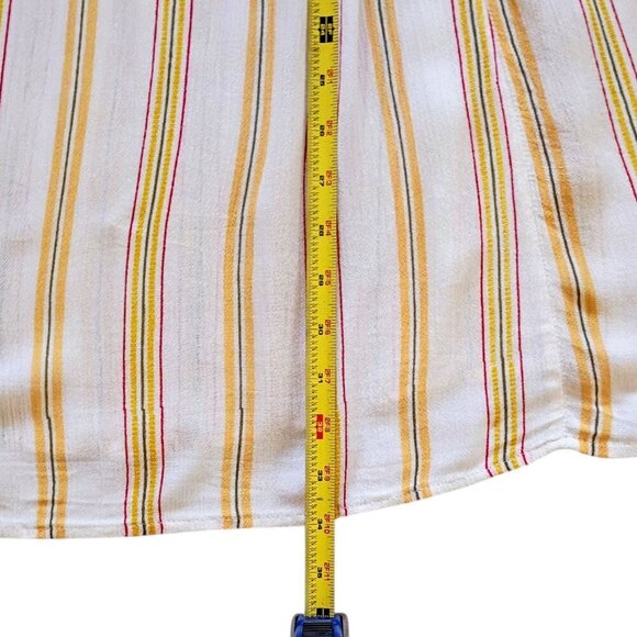 Urban Outfitters Boho Tunic Top M 3/4 Sleeve Striped Blouse Flowy Casual - Picture 7 of 11